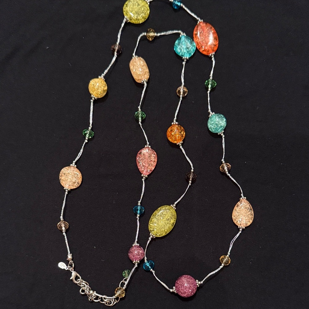 Multicolor Long Beaded Necklace